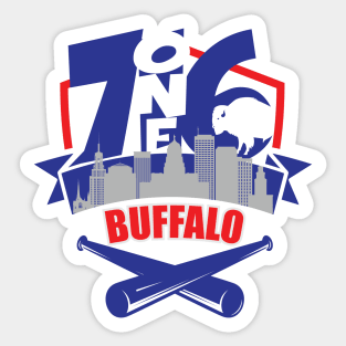 716 Buffalo Baseball color Sticker